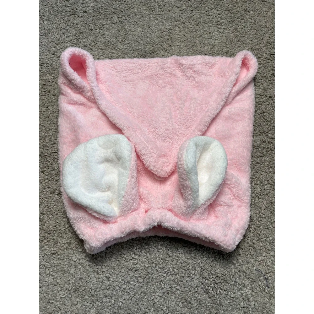 Fhgnysm Kids Ultra Plush Microfiber Hair Towel Wrap Bear Ears Pink One Size